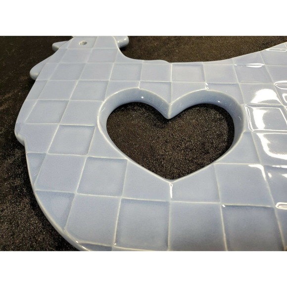 TREASURE CRAFT ROOSTER 🐓 TRIVET HOT PLATE COUNTRY FARMHOUSE RUSTIC CORNING BLUE - Picture 7 of 12